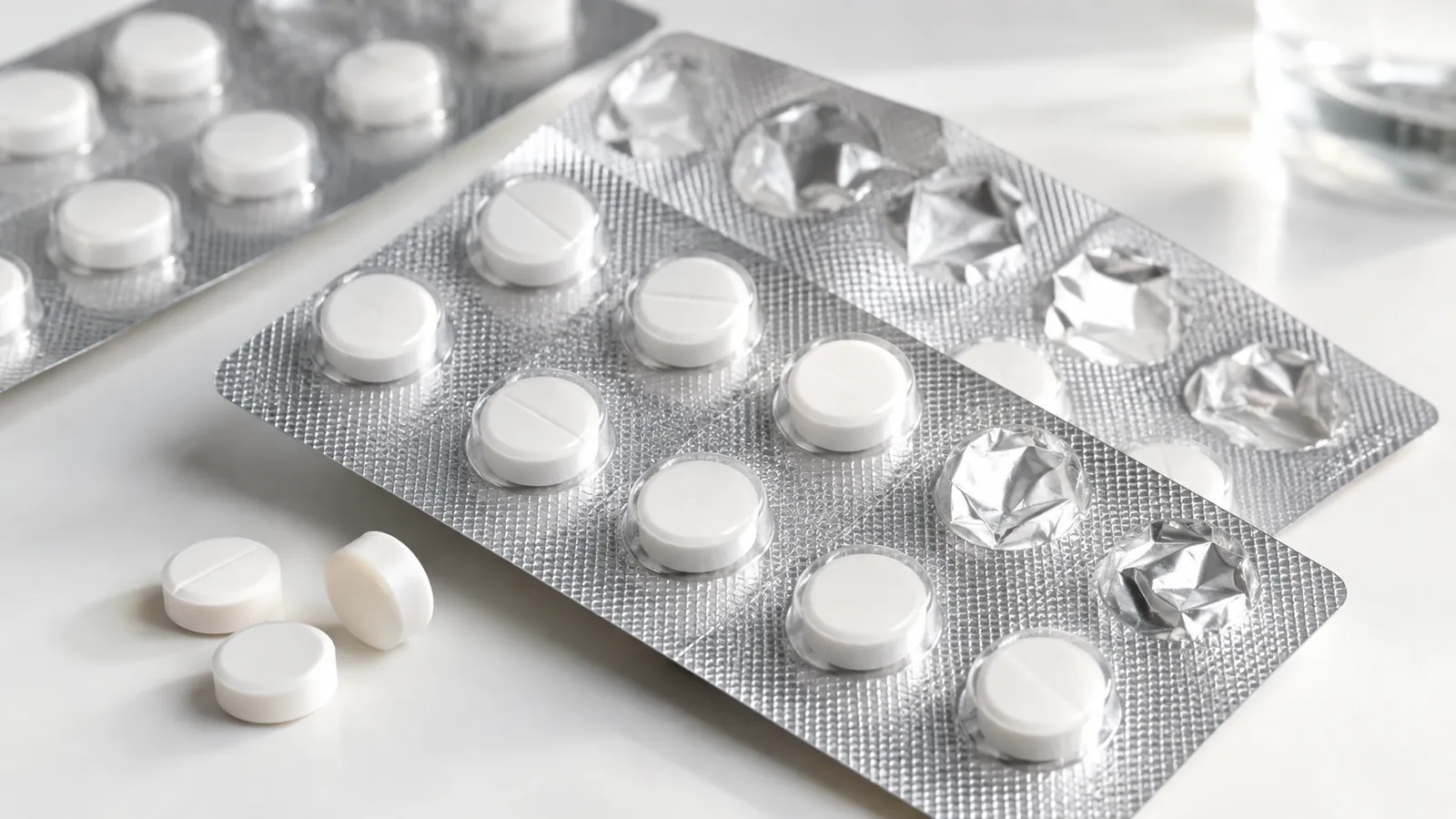 Blister packs with push-through aluminum lidding foil