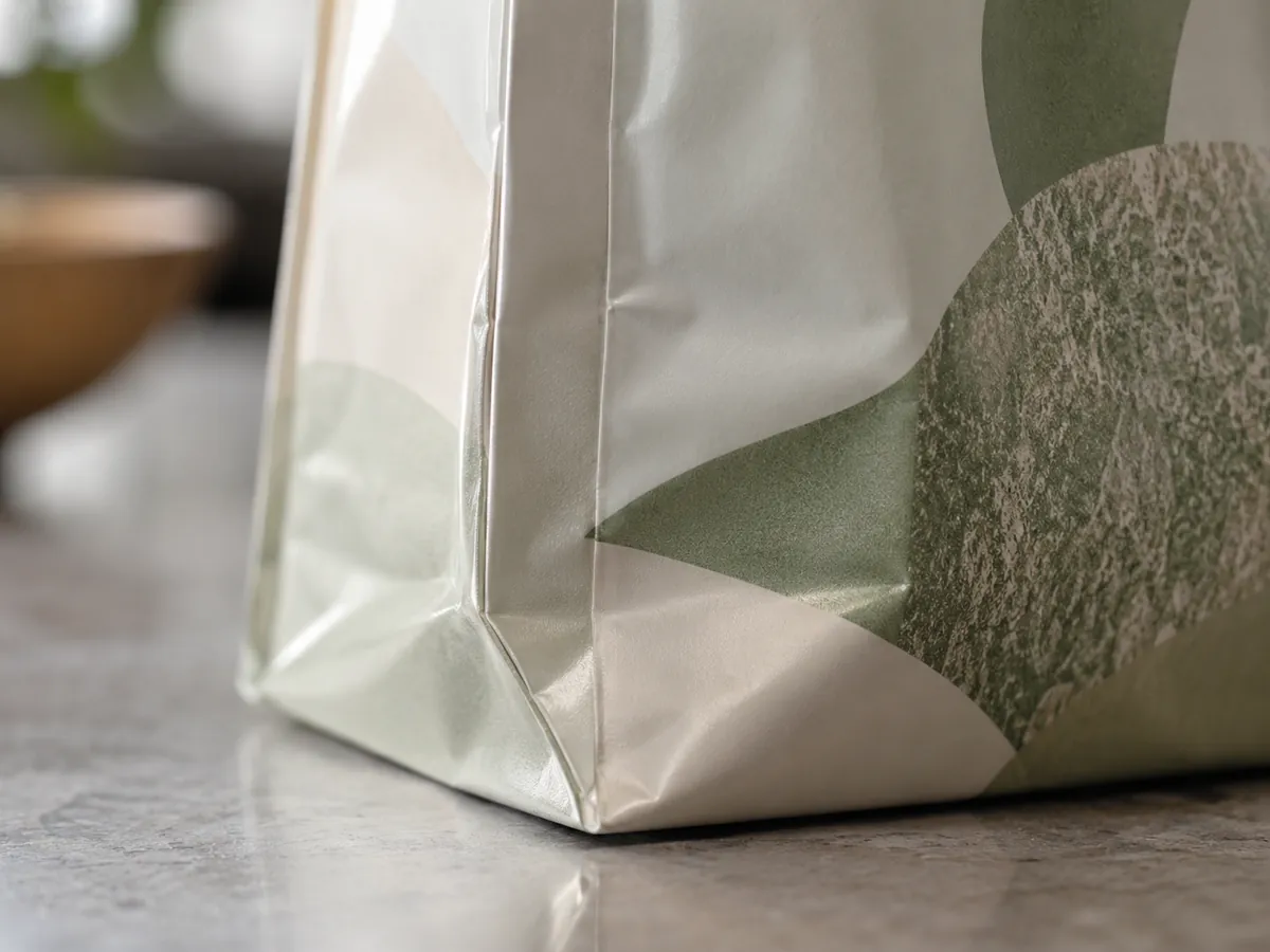 Corner seal detail of a quad seal bag
