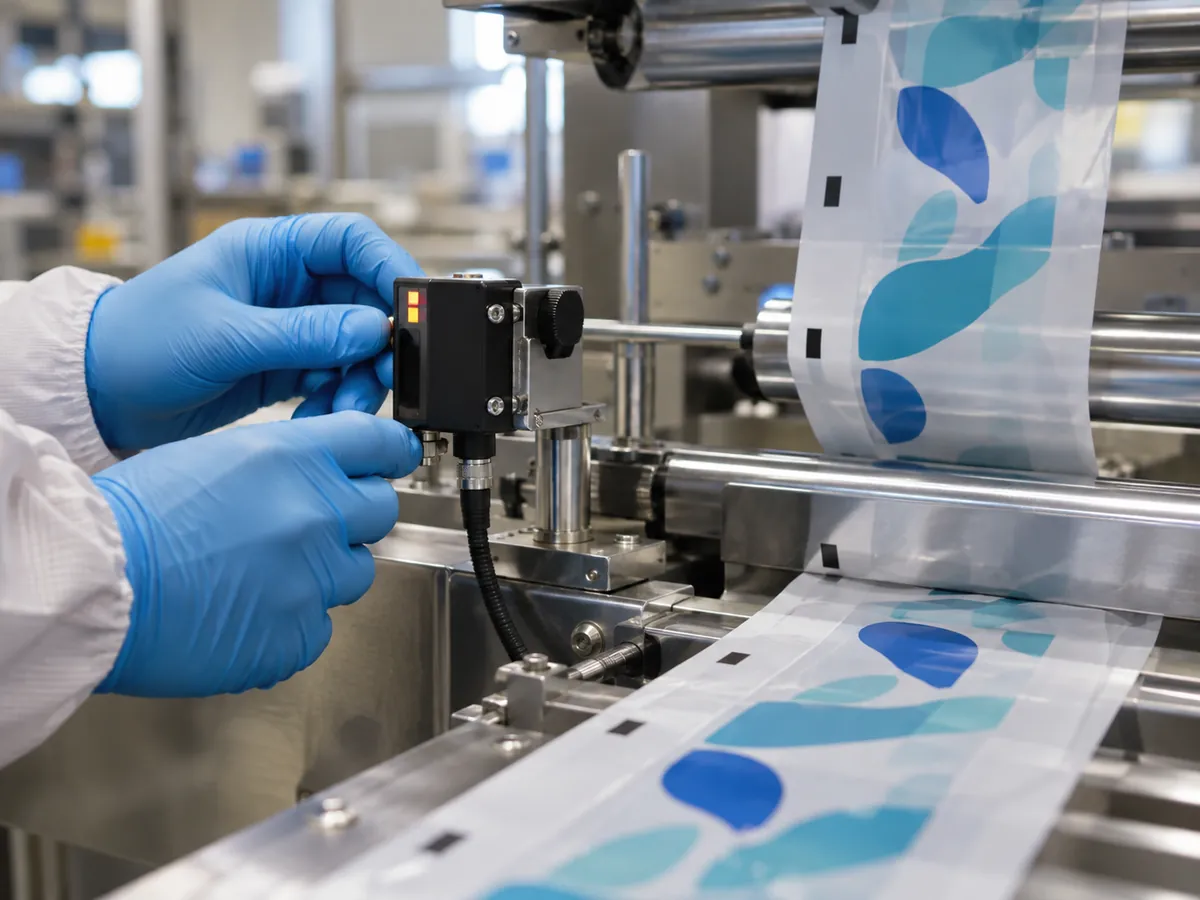 Adjusting the registration photo-eye on a flow wrapper